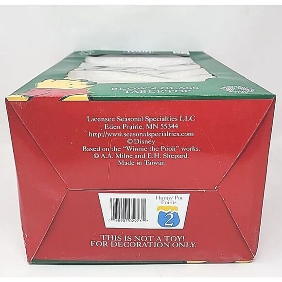 Disney Winnie The Pooh Piglet 11" Blown Glass Tabletop Ornament Christmas Decor - Picture 7 of 7